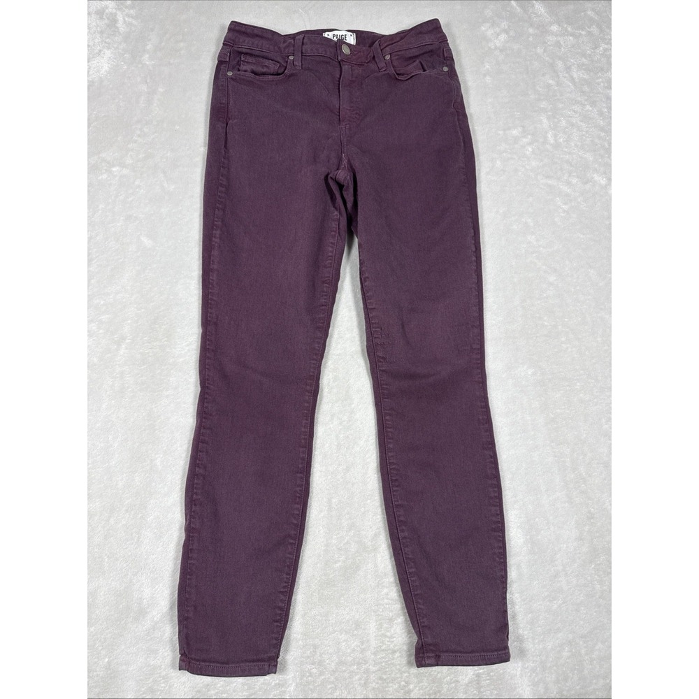 Womens Paige Purple Hoxton Ankle Denim Jeans, SZ 29x27